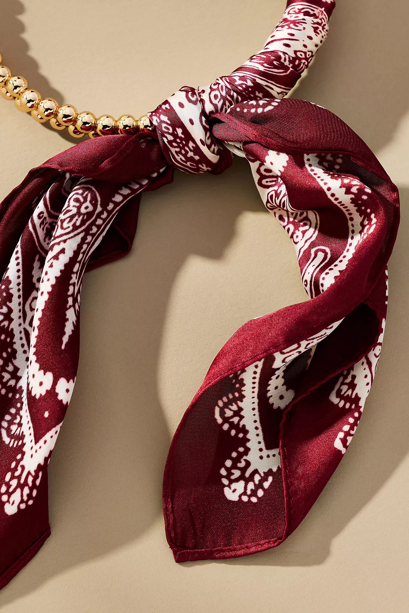 Beaded Silk Scarf Collar Necklace | Anthropologie (US)