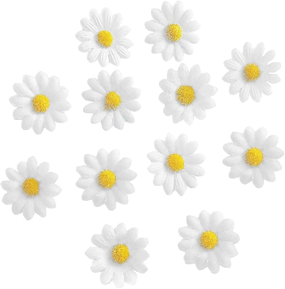 [12 Packed] Women Sweet Flower Side Hair Clip Beach Wedding Flower Bridesmaid Hair Accessory (Whi... | Amazon (US)