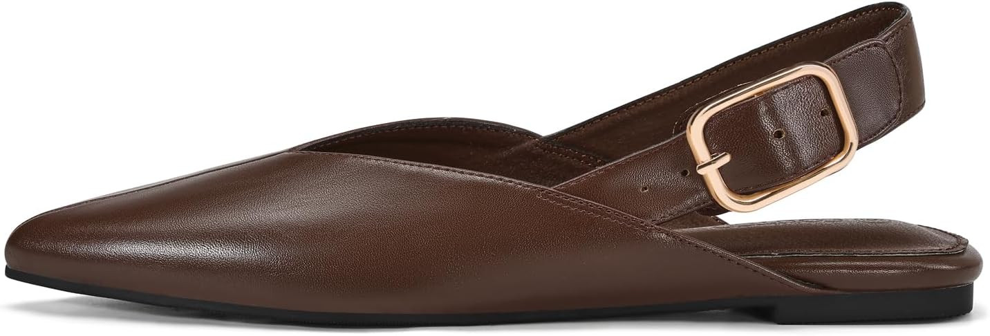 Coutgo Womens Flat Mules Closed Pointed Toe Slingback Slip On Flats Work Office Dress Sandal Shoes | Amazon (US)