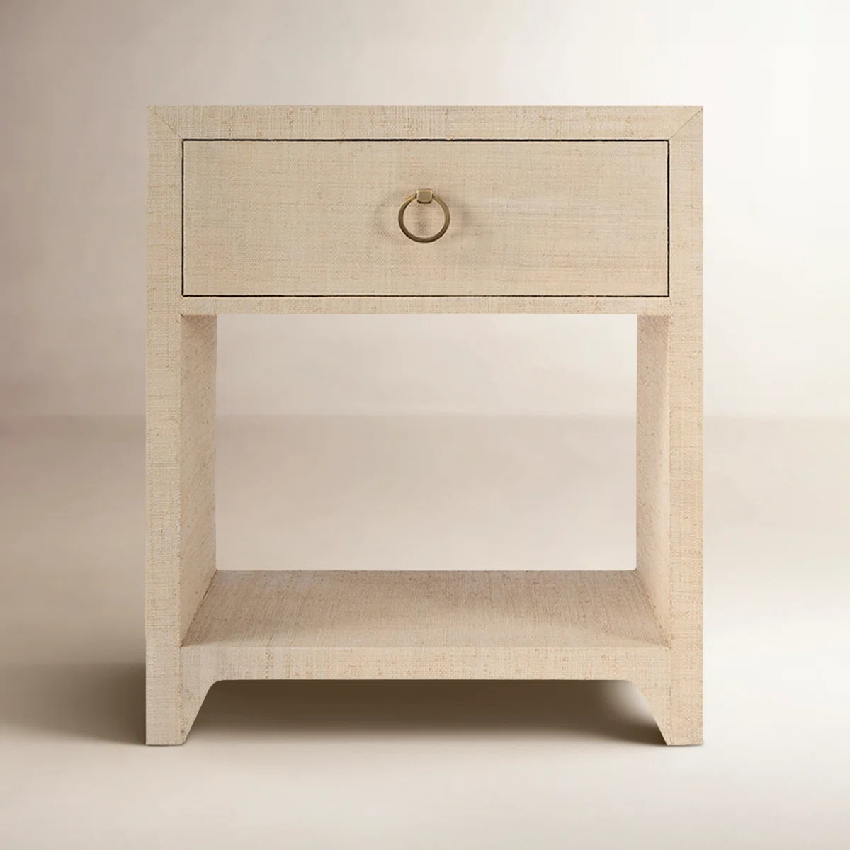 Cleo Raffia 1 - Drawer Nightstand, Natural Color Raffia | Wayfair North America