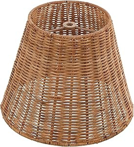 Aspen Creative 32985, Empire Natural Rattan Spider Shade, 6" Top x 10" Bottom x 8" Slant | Amazon (US)