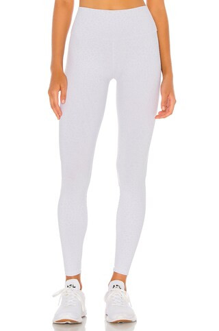 alo High Waist Vapor Leopard Legging in White from Revolve.com | Revolve Clothing (Global)