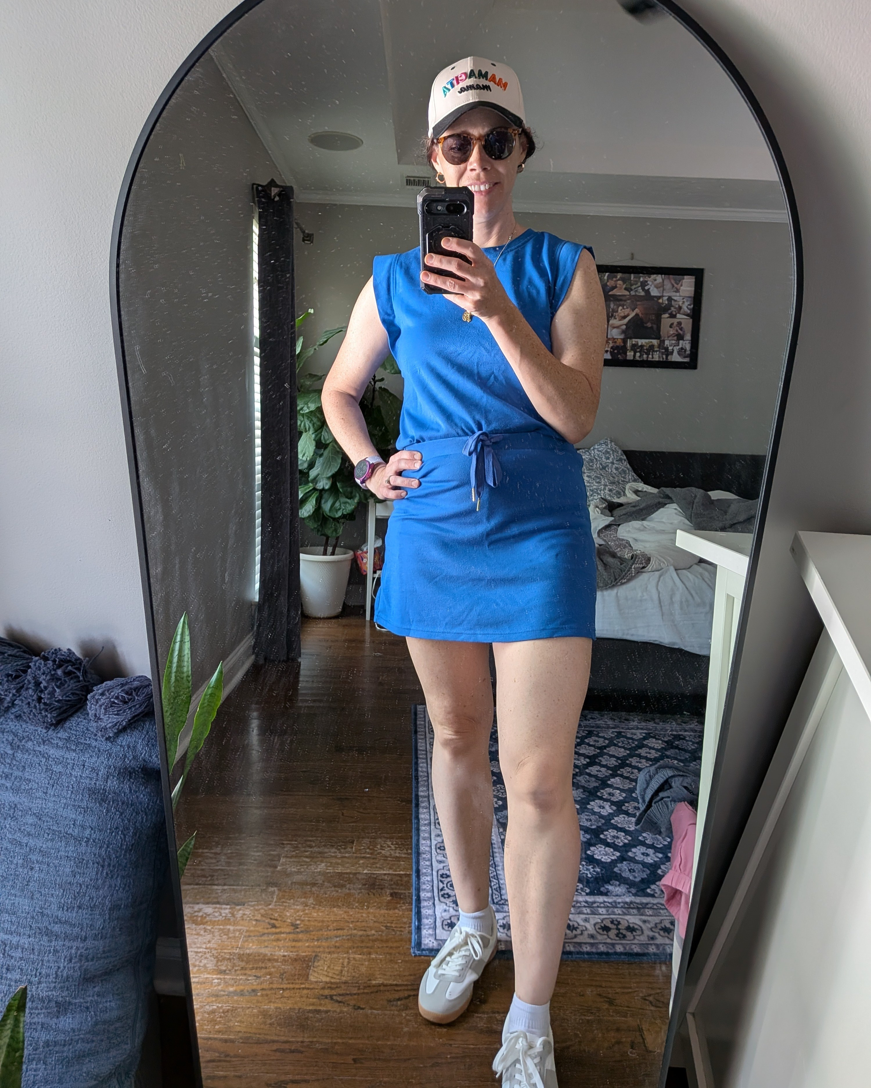I love the bright pop of color paired with my Mamacita trucker hat and SoJo sunglasses. This is effortless yet put together 💙  I am 5'9 160 lb wearing a size medium#amazonfinds #2piecesets #mamastyle

#LTKootd #LTKMothersDay #LTKTall