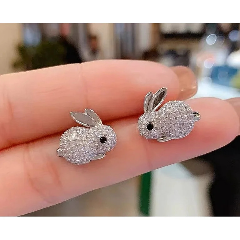 Crystal rabbit earring Easter rabbit  bunny earrring | Walmart (US)