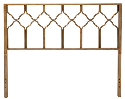 Honeycomb Deluxe Headboard - Brushed Gold - Queen | Amazon (US)