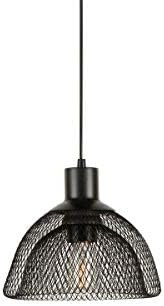 Forte 2686-01-04 8.75 Inch One Light Industrial Cage Pendant, Black Finish with Mesh Shade | Amazon (US)