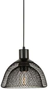 Forte 2686-01-04 8.75 Inch One Light Industrial Cage Pendant, Black Finish with Mesh Shade | Amazon (US)
