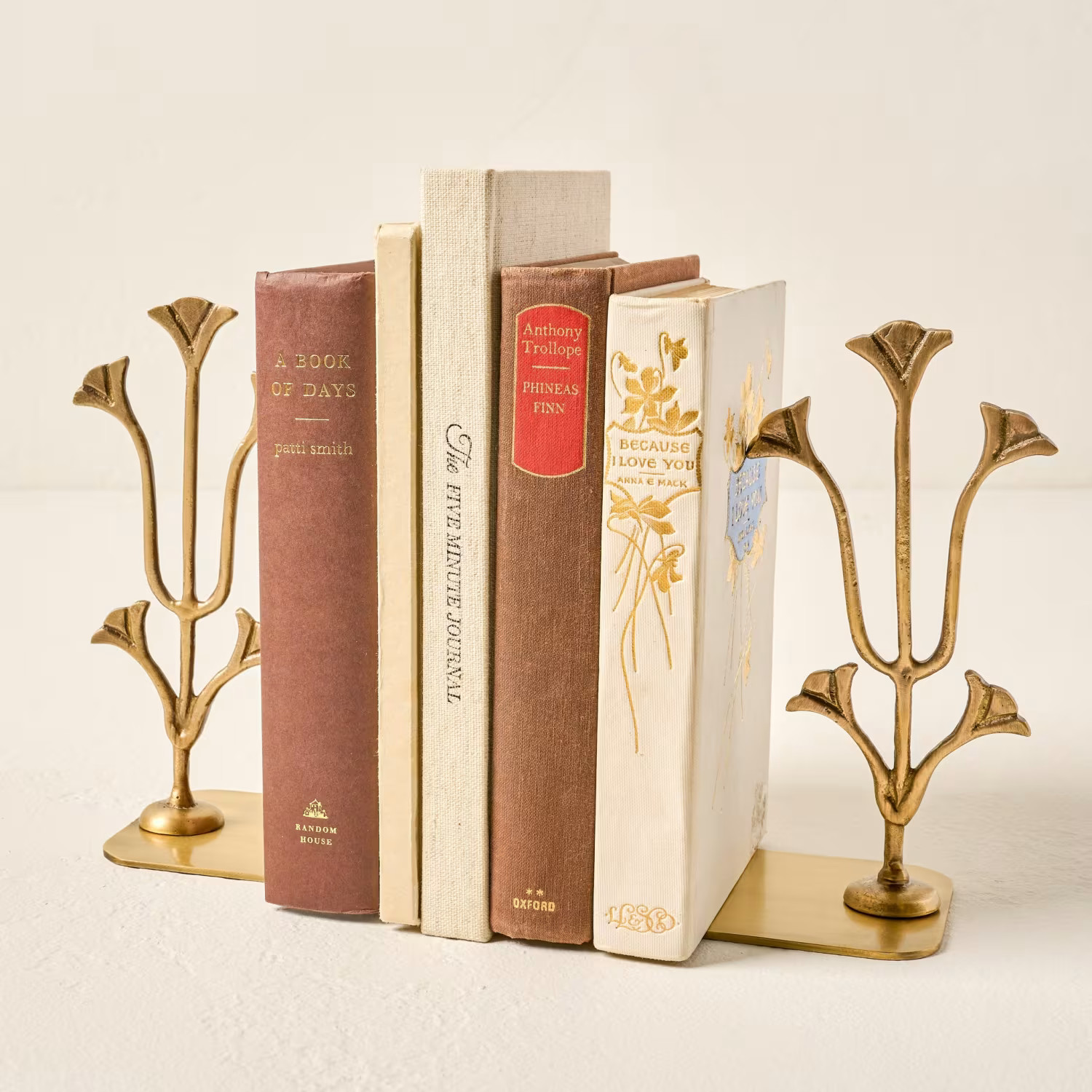 Antique Brass Tulip Bookends | Magnolia