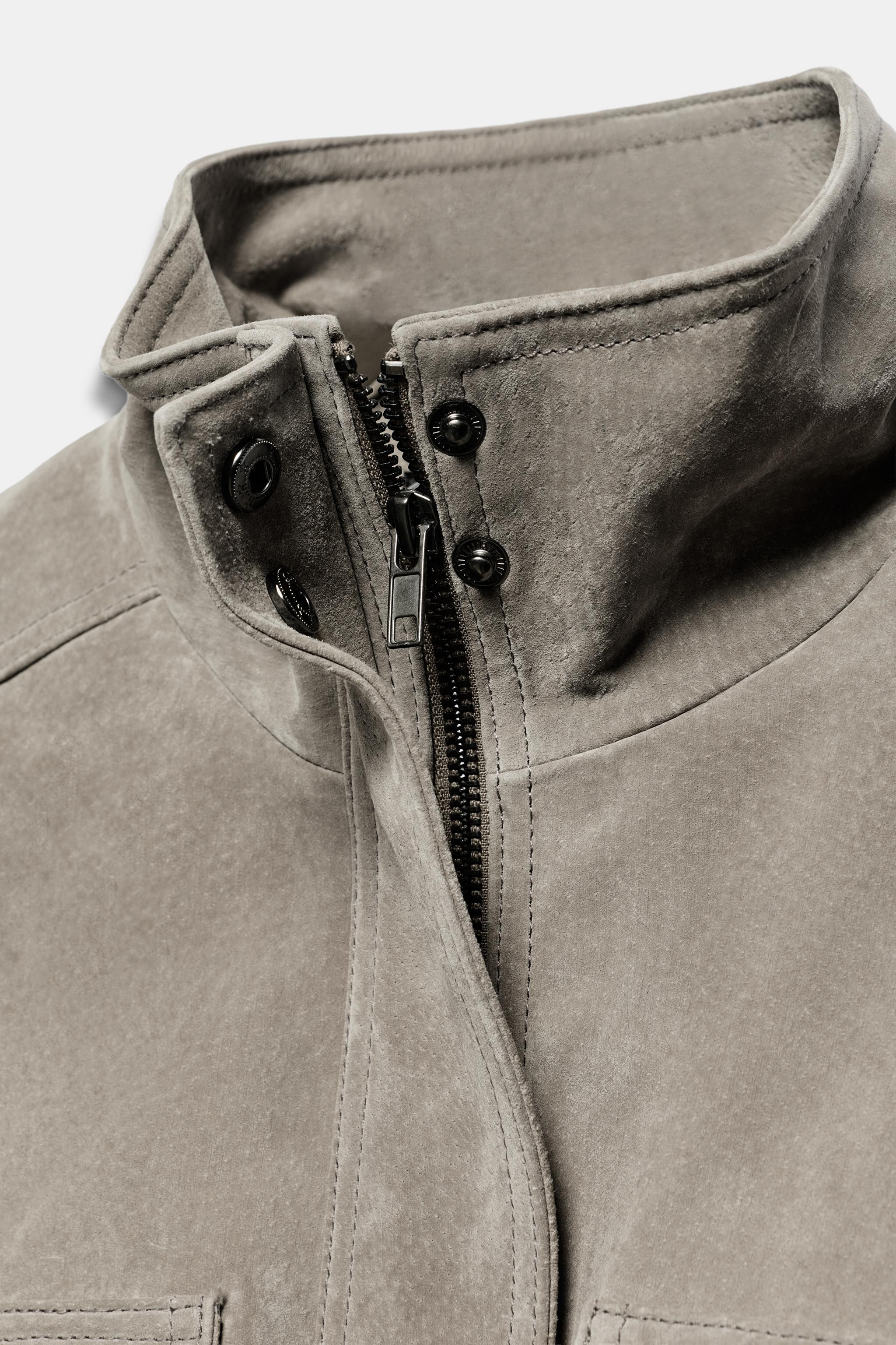 100% LEATHER CROPPED JACKET WITH TABS | Zara UK
