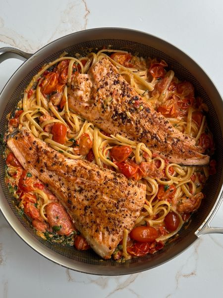 Shop all the Our Place products I used for this Creamy Calabrian Chili Salmon & Pasta featuring the Titanium Always Pan Pro! @Shop.LTK #liketkit 