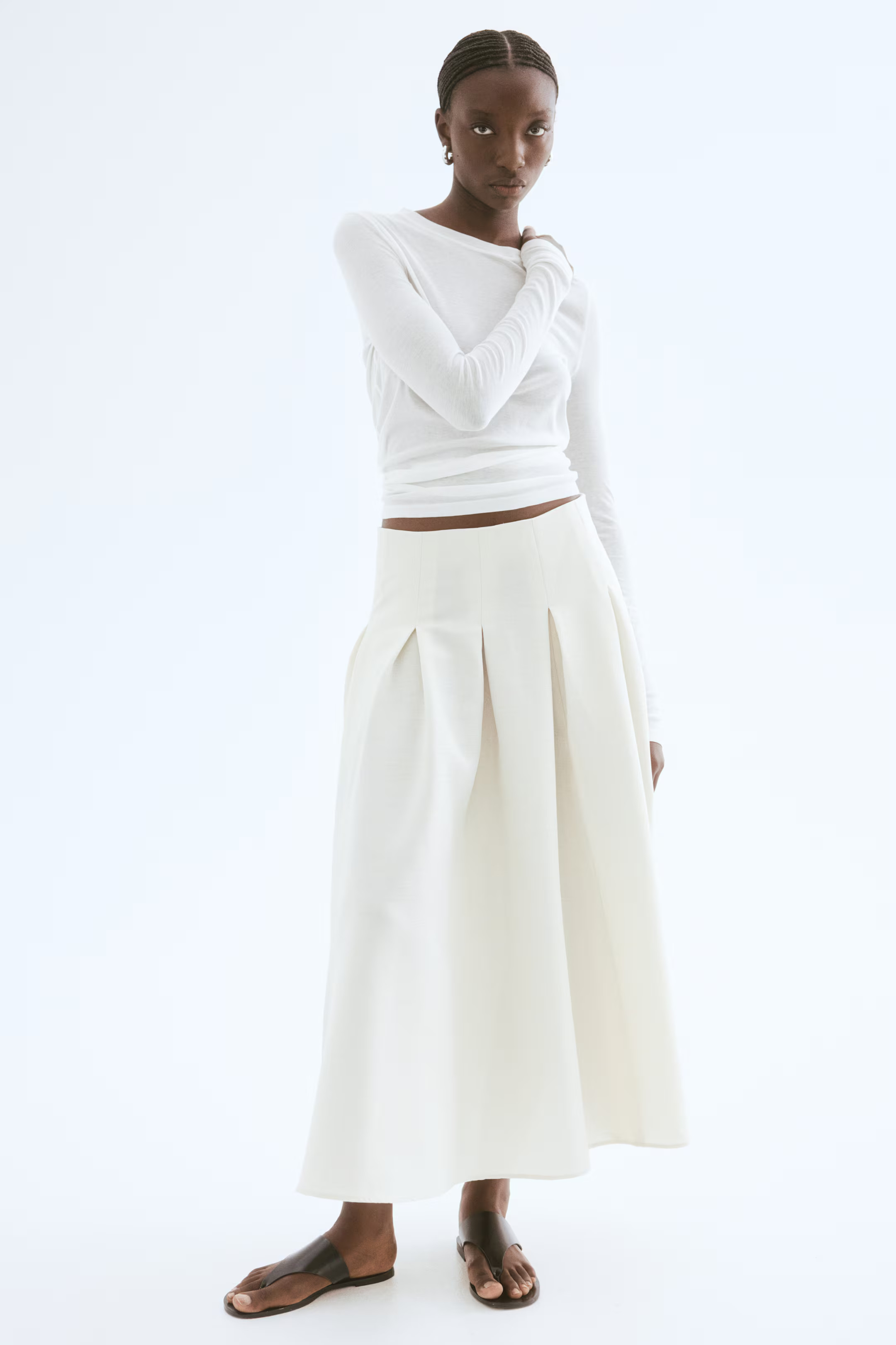 Long Pleated Skirt | H&M (US + CA)