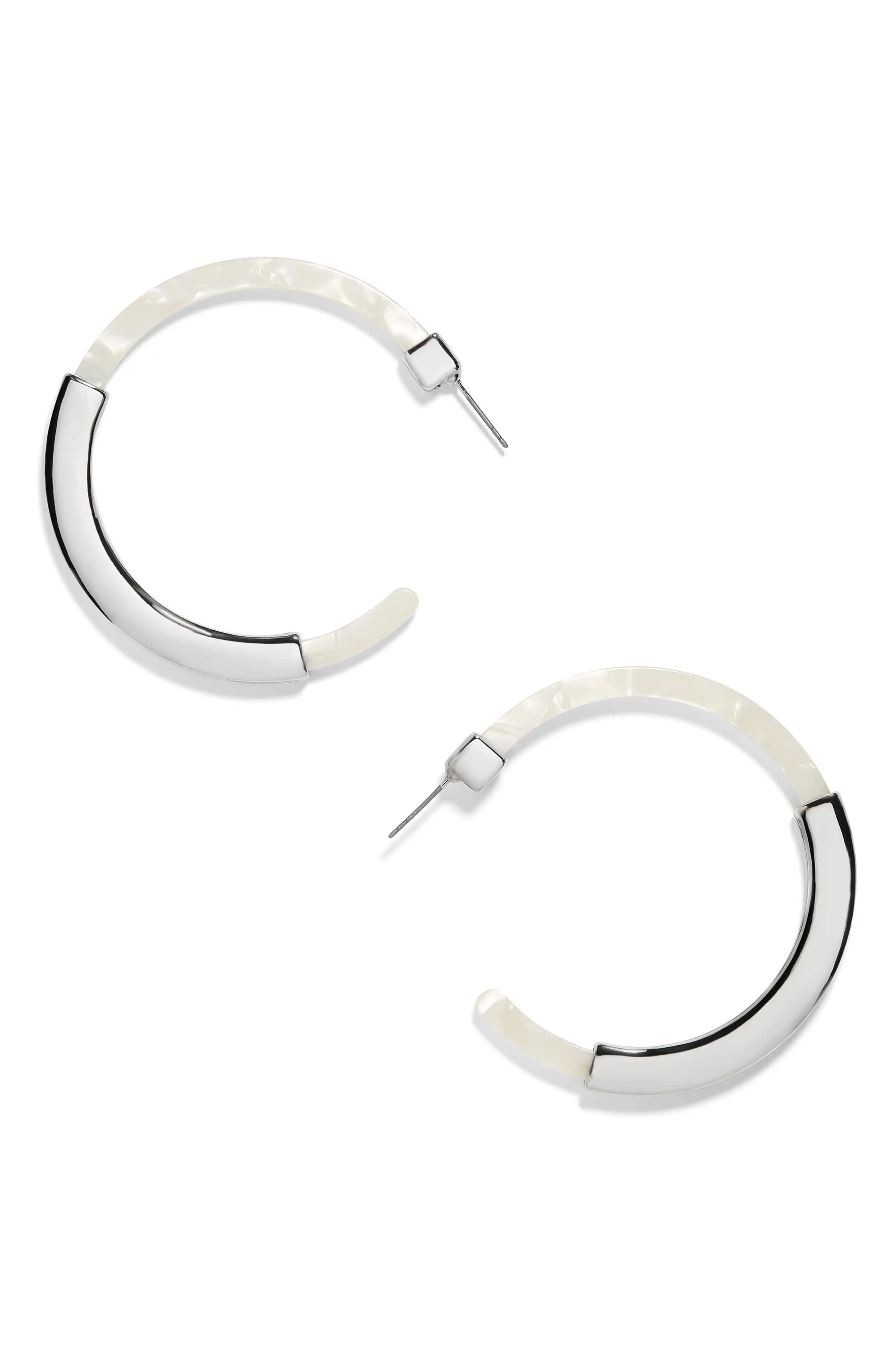 Tassiana Gold & Acrylic Hoop Earrings | Nordstrom