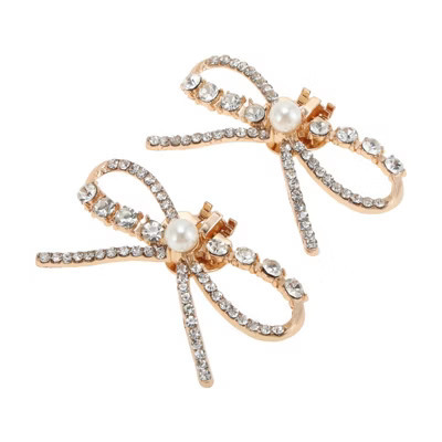 Unique Bargains Christmas Bow Shoe Accessories 2 Pcs Gold Tone | Target