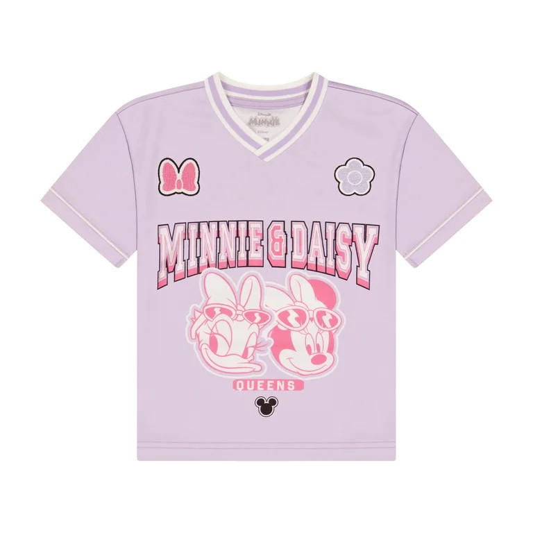 Minnie & Daisy Toddler Girl Short Sleeve Jersey, Sizes 12 Months-5T | Walmart (US)