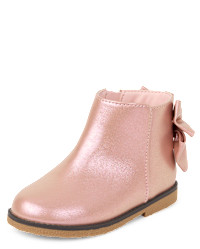 Toddler Girls Shimmer Bow Boots - pink | The Children's Place