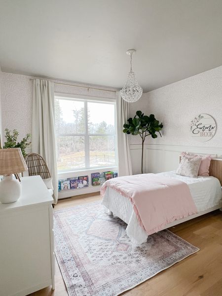 Little girls room - girls bedroom - pink room - pink bedding - kids room - floral room

#LTKhome #LTKkids