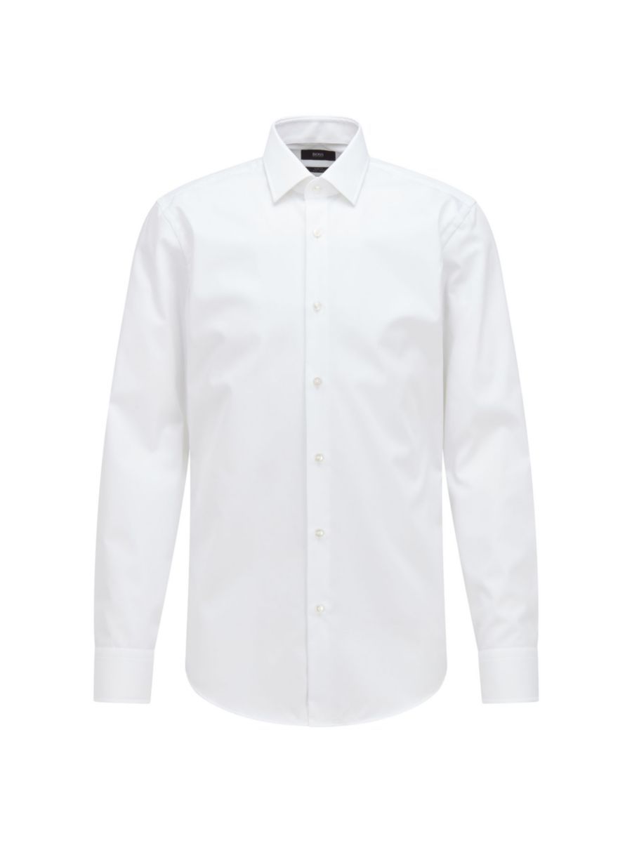 Slim-Fit Business Shirt in Cotton Poplin | Saks Fifth Avenue