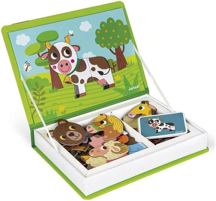 Janod MagnetiBook 41 pc Magnetic Animal Mix and Match Game - Creative Play - Enhances Motor Skill... | Amazon (US)