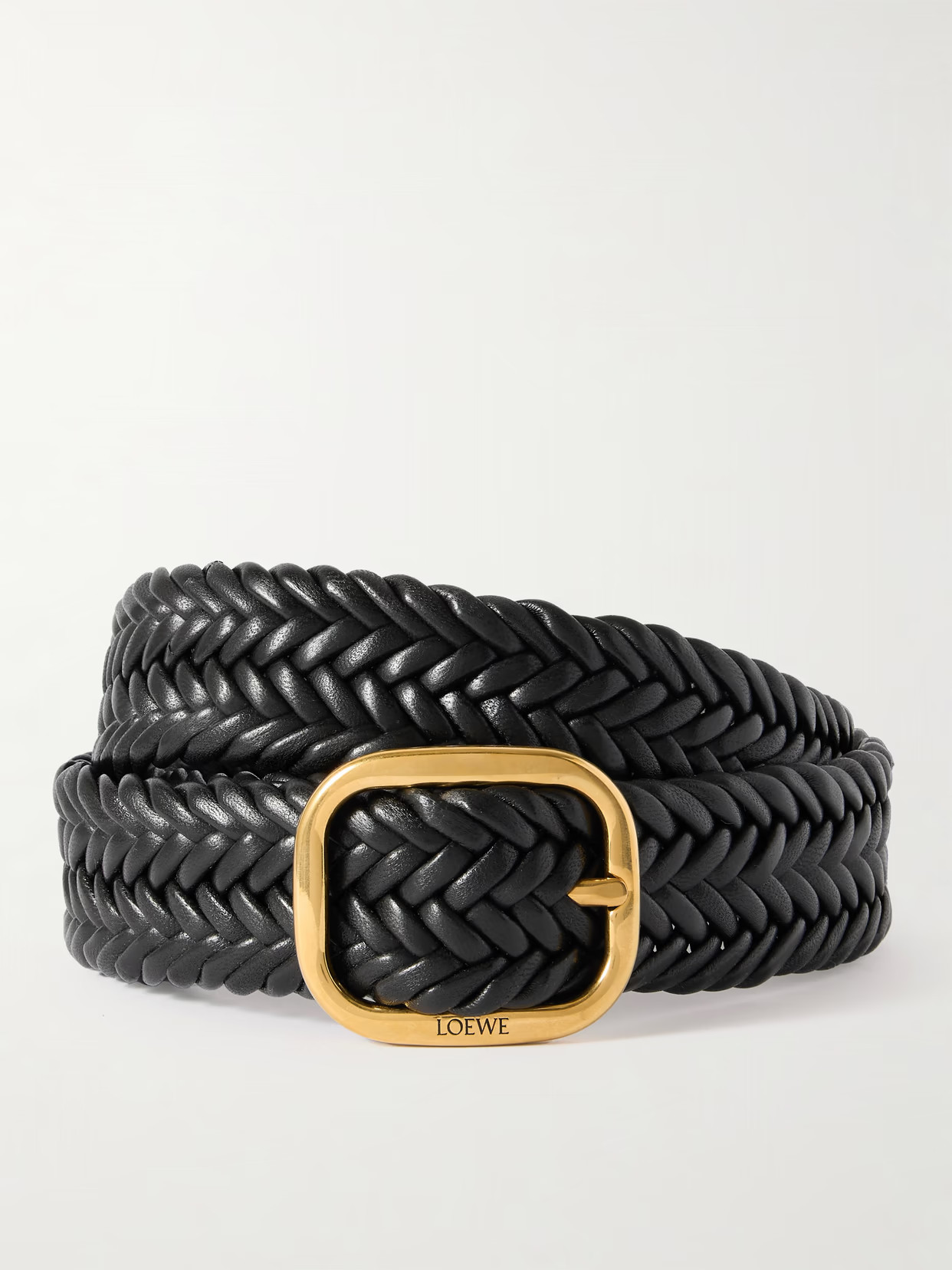 LOEWE - Woven Leather Belt - Black | NET-A-PORTER (US)