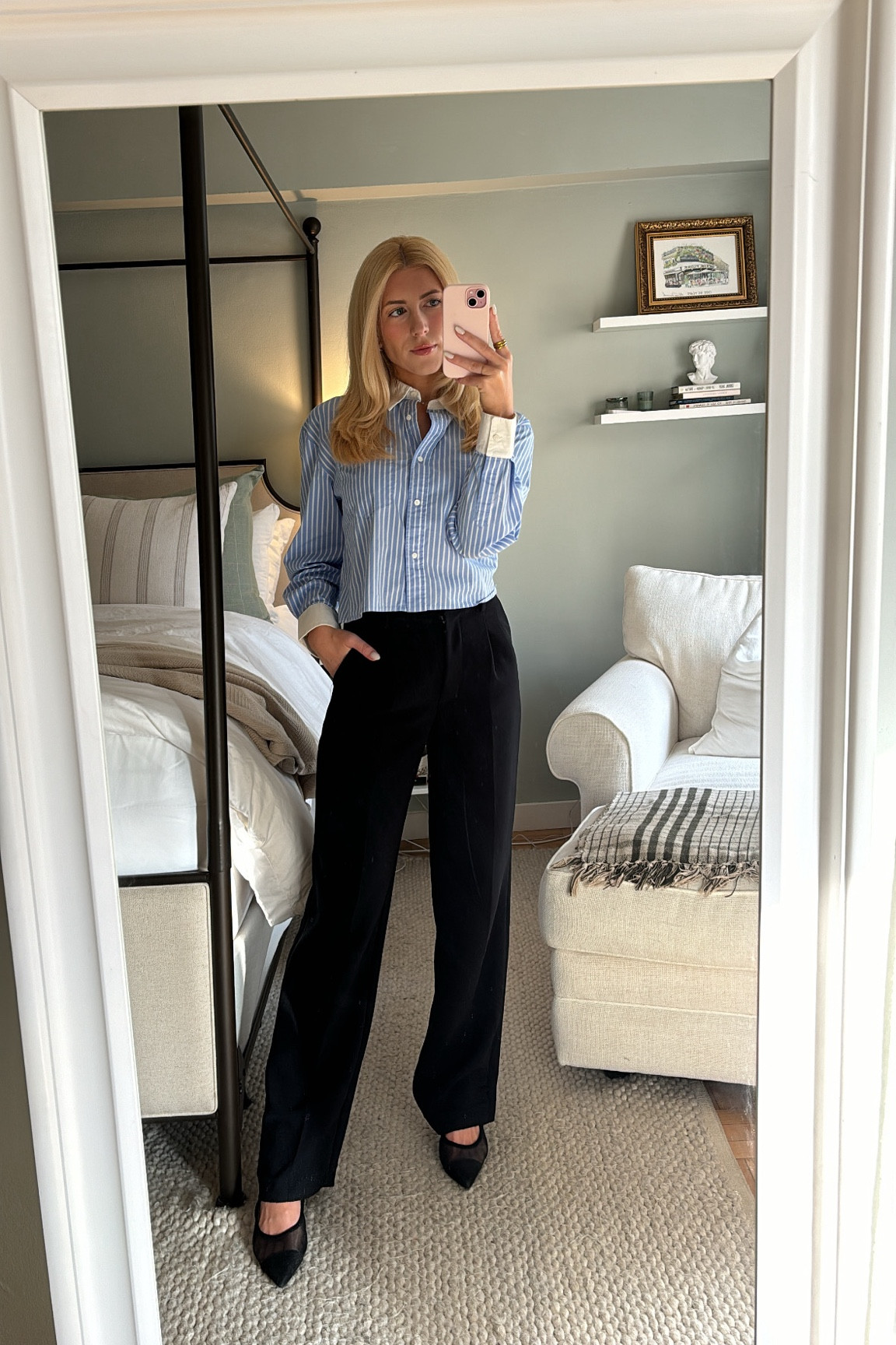 This top is sold out but I linked a similar one 🩵

#LTKSeasonal #LTKStyleTip #LTKWorkwear