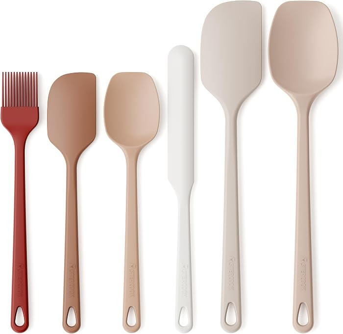 Astercook 6-Piece Silicone Spatula Set, 560\u00b0F Heat Resistant Rubber Spatulas with Stainless ... | Amazon (US)