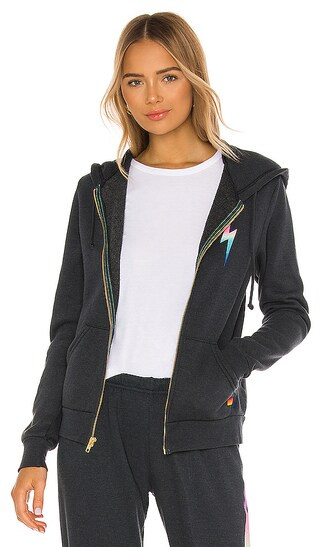 Bolt Zip Hoodie in Rainbow Pink | Revolve Clothing (Global)