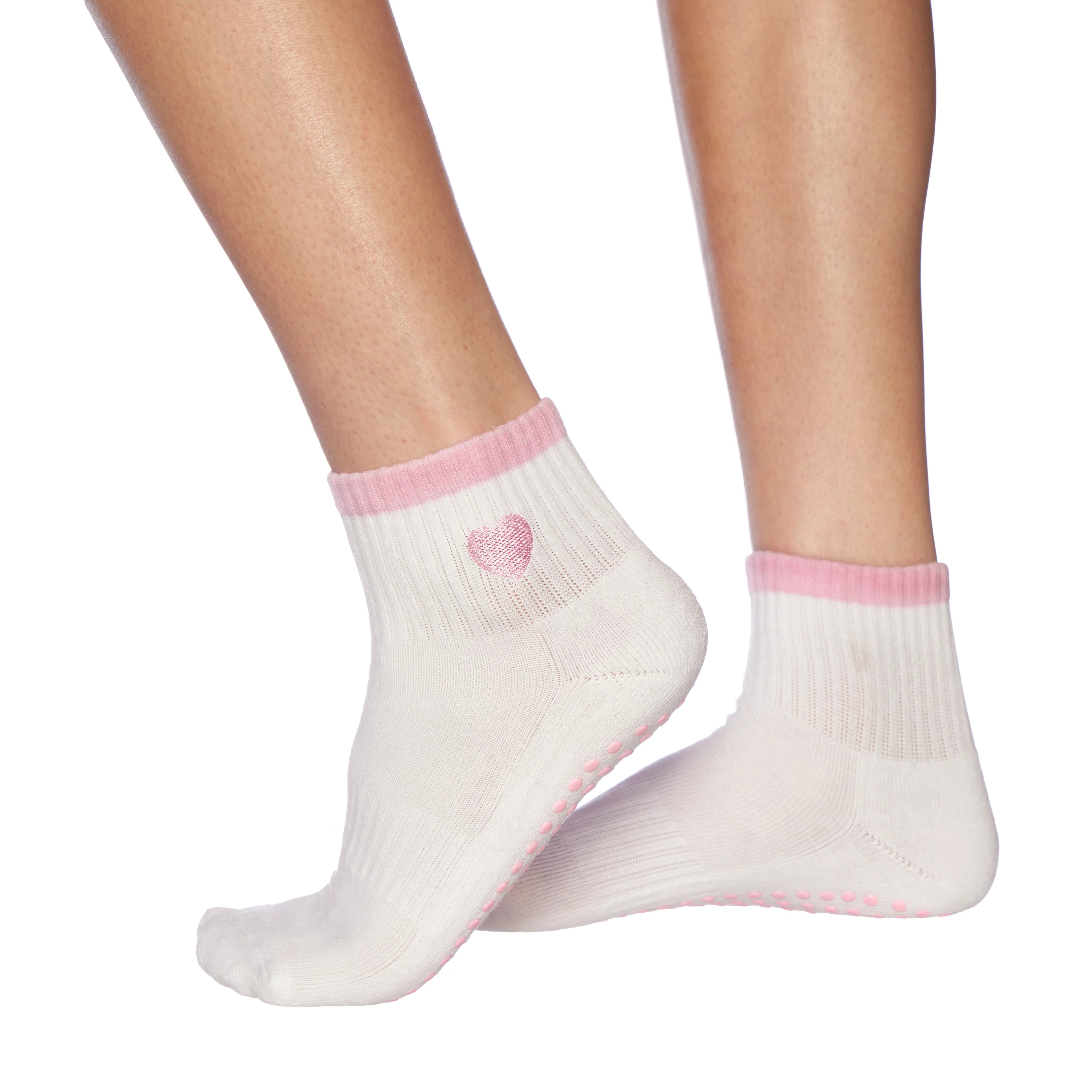 Pink Heart Grip Socks | Sweet Grip & Support Grip Socks | Souls.