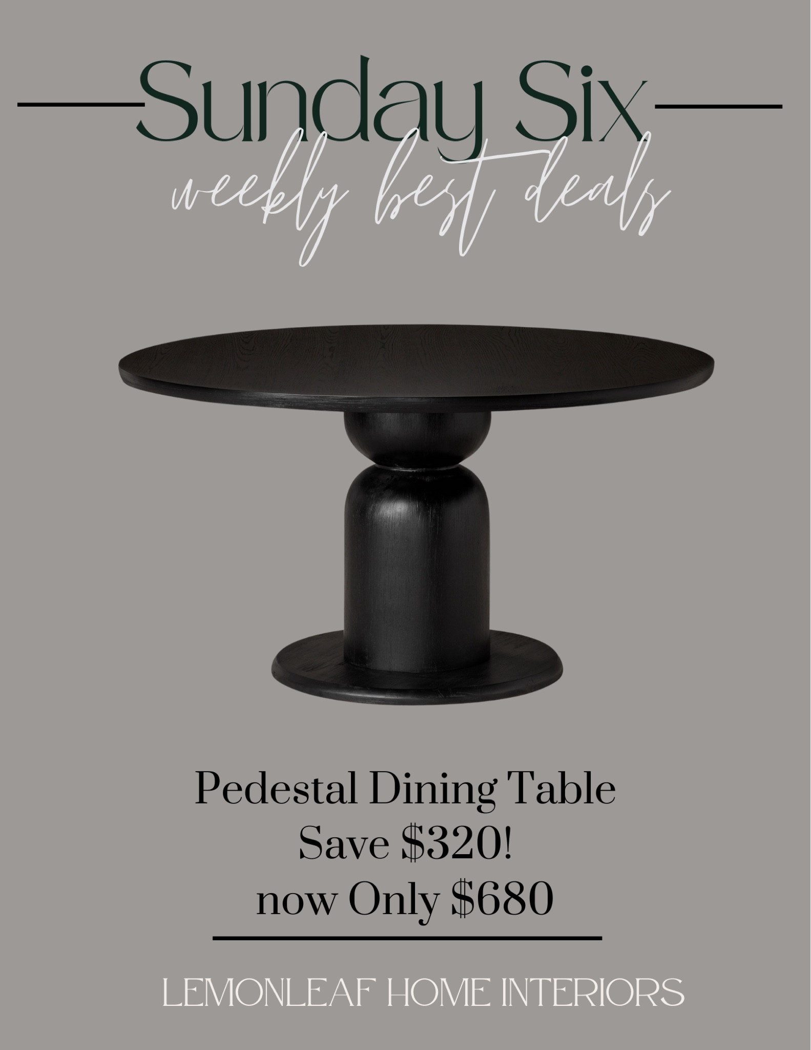 Gorgeous pedestal dining table at a. Matrices! Use in dining room or entryway 

#LTKHome #LTKSaleAlert #LTKFindsUnder100