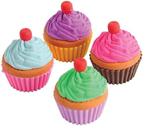 U.S. Toy Lot of 12 Pull Apart Assorted Color Cupcake Erasers | Amazon (US)