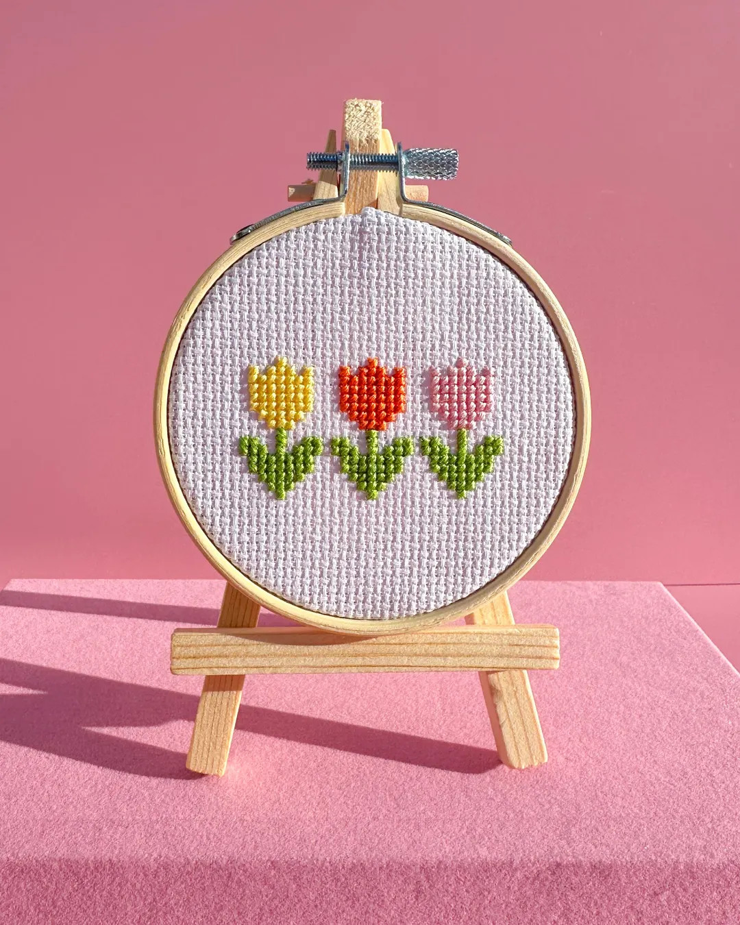 Tulips Complete Beginner Cross Stitch Kit - beginner cross stitch kit - easy tulips flowers cross... | Etsy (US)
