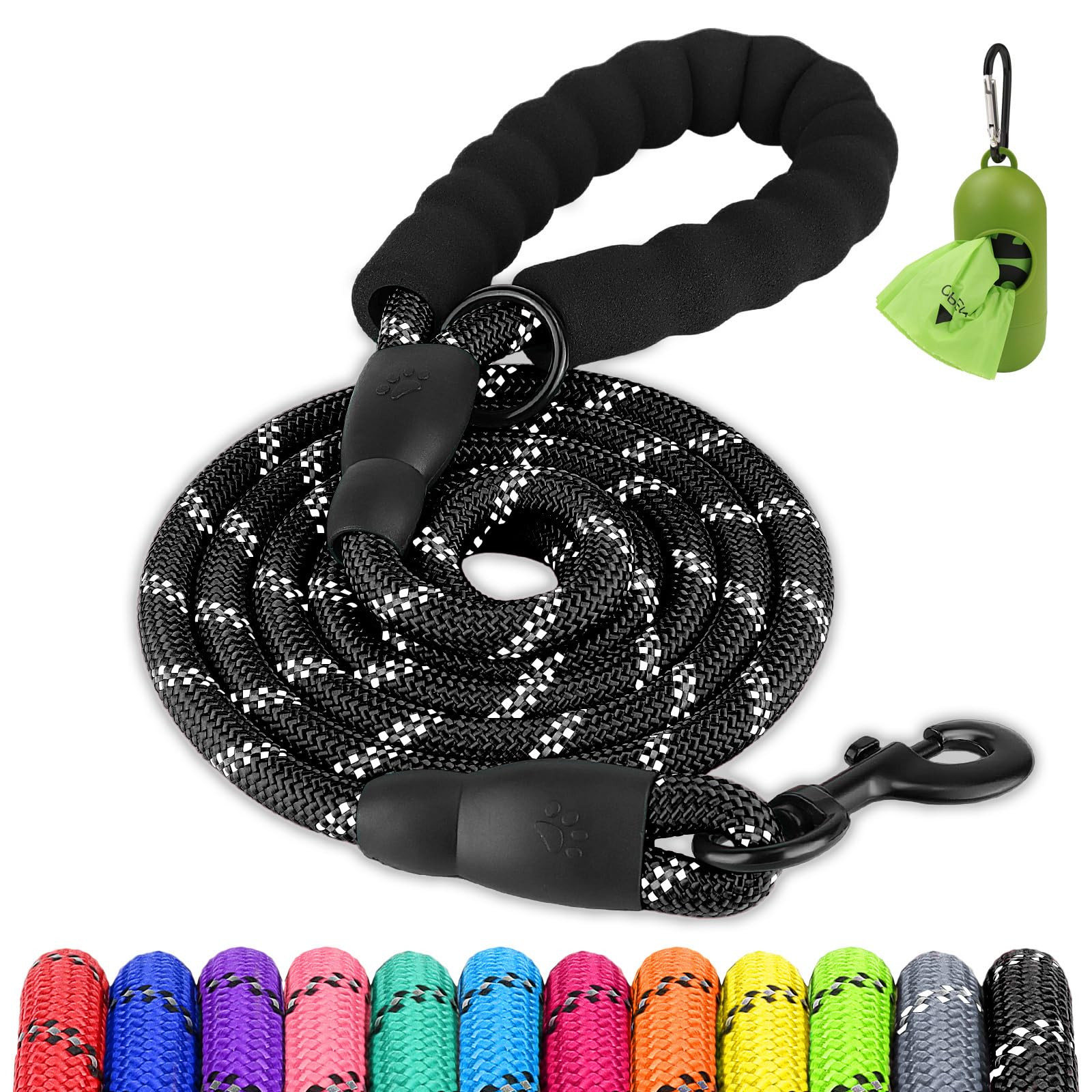 Joytale Dog Leash for Large Dogs, Heavy Duty Nylon Leashes with Comfortable Padded Handle and Hig... | Amazon (US)