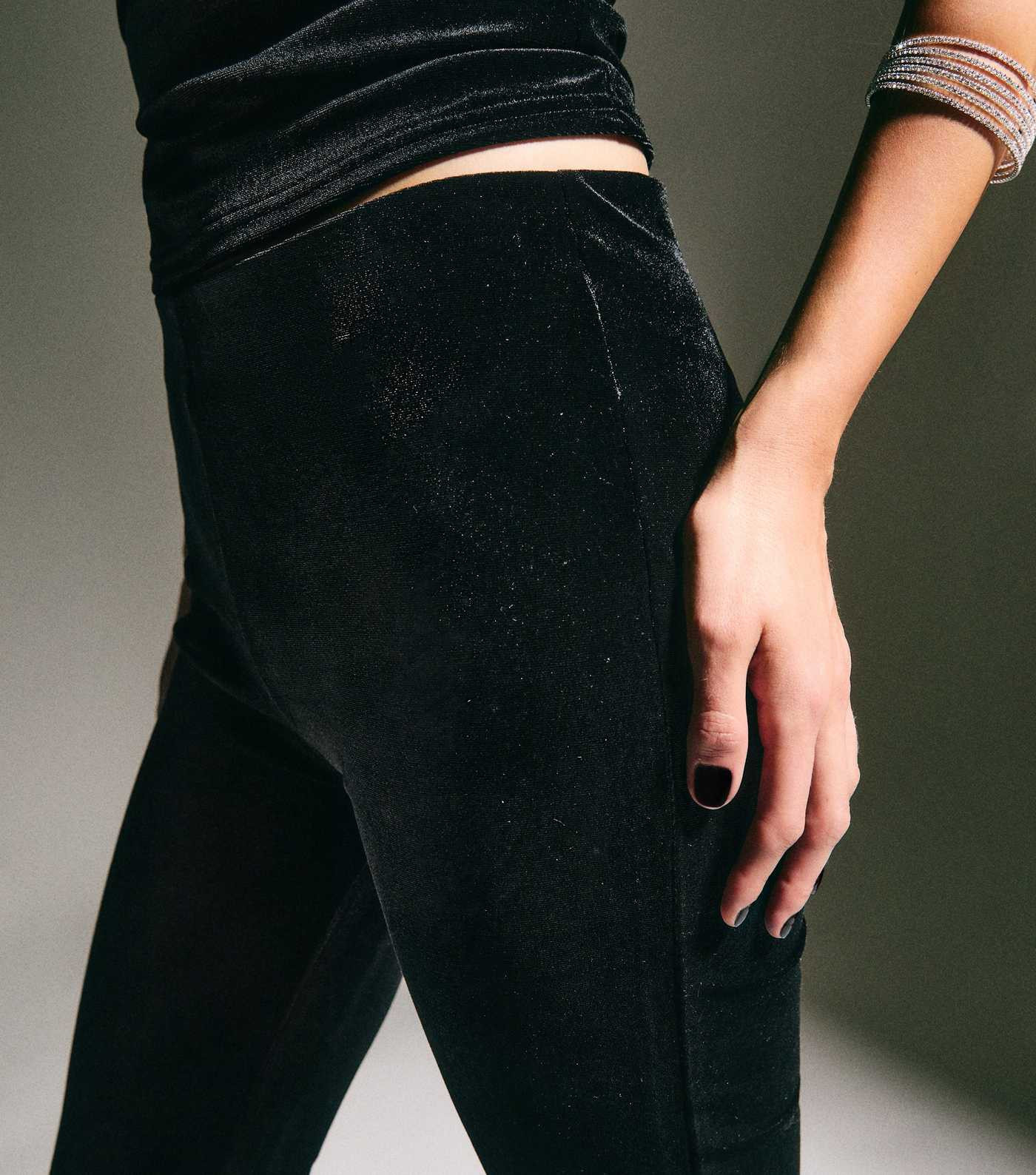 Black Velvet Flared Trousers | New Look | New Look (UK)