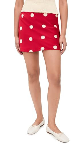 Bailey Rose Women's Polka Dot Miniskirt, Cherry, M | Amazon (US)