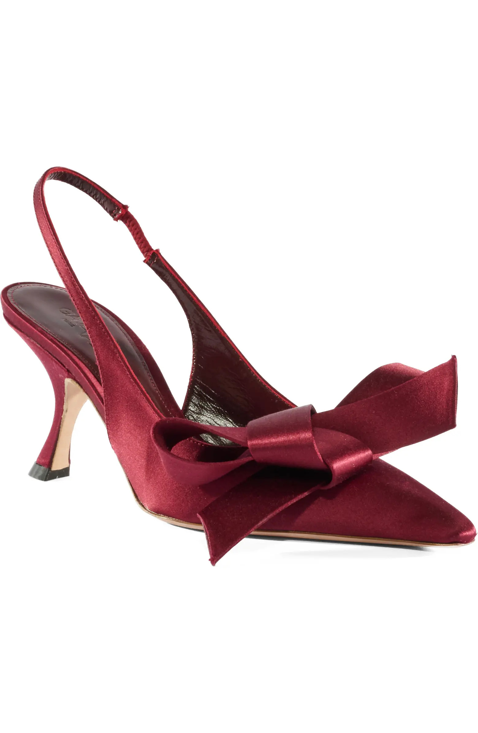 Giambattista Valli Bow Satin Slingback Pump (Women) | Nordstrom | Nordstrom