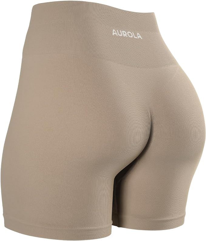 AUROLA Power Scrunch Butt Workout Shorts for Women Seamless Gym Shorts High Waist Tummy Control Y... | Amazon (US)