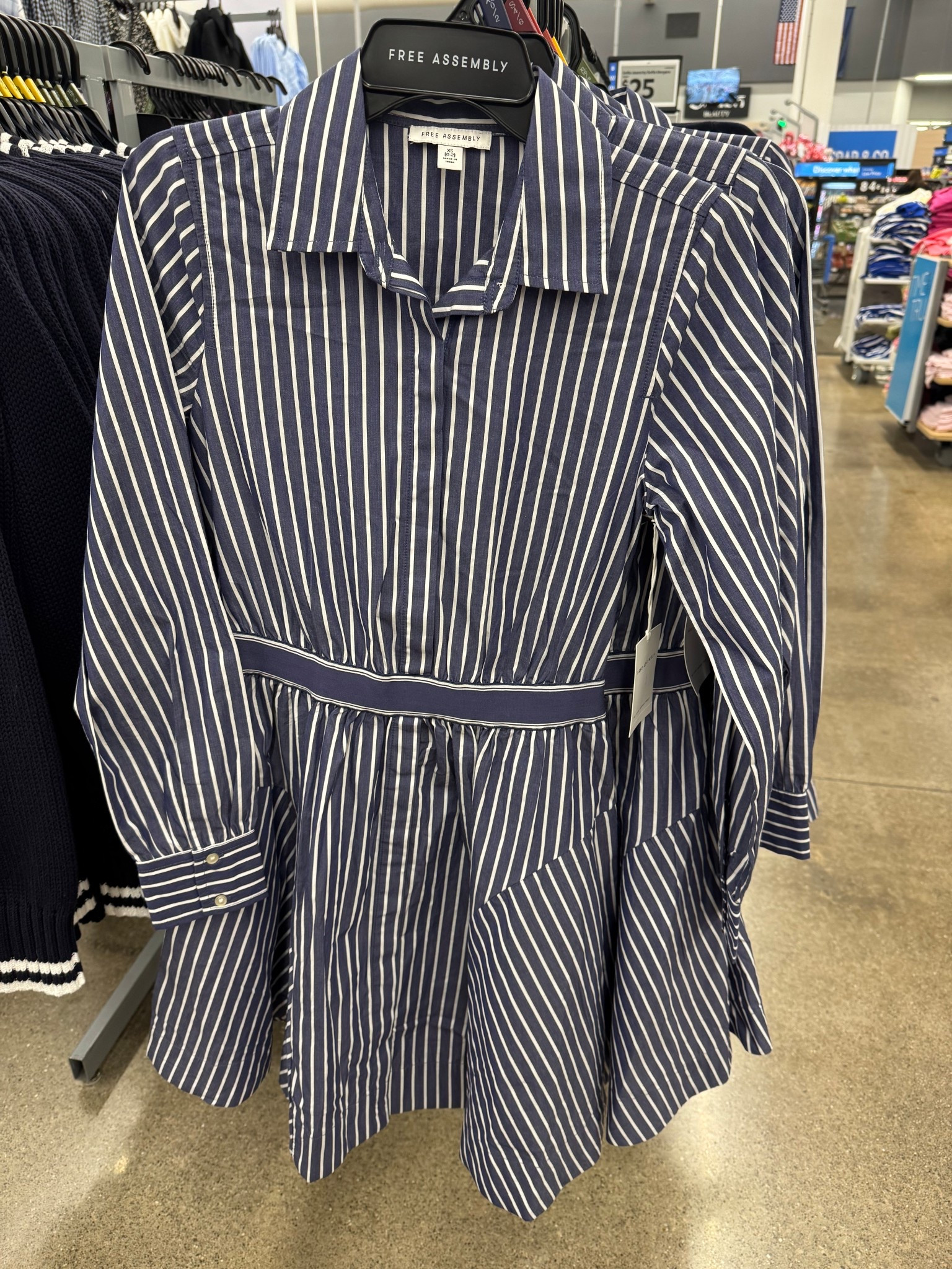 Walmart Free Assembly Women's Cotton Mini Shirtdress with Long Sleeves, Sizes XS- XXL

#LTKFindsUnder50 #LTKSeasonal #LTKootd