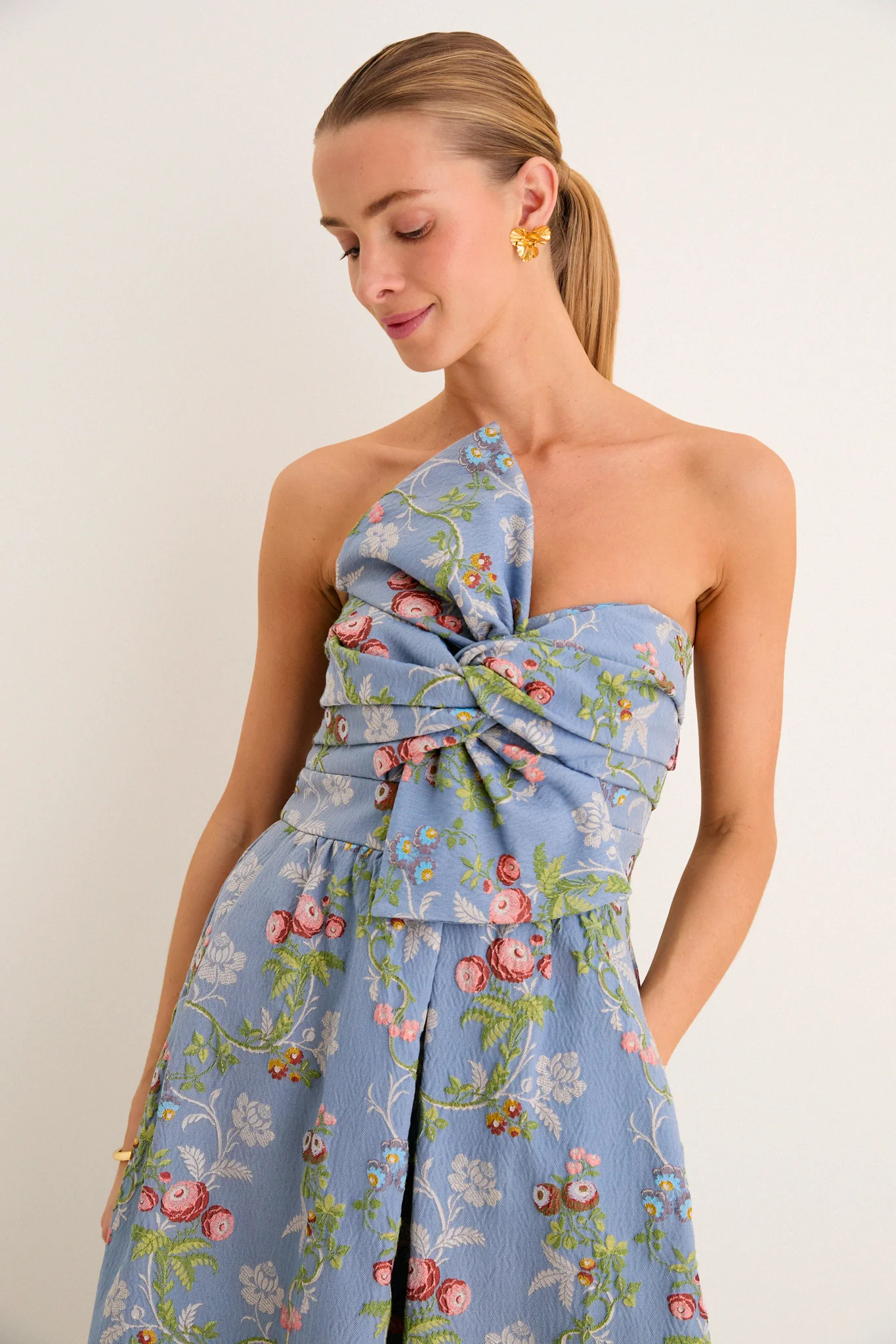 Trellis Bloom Jacquard Kathleen Gown | Tuckernuck (US)