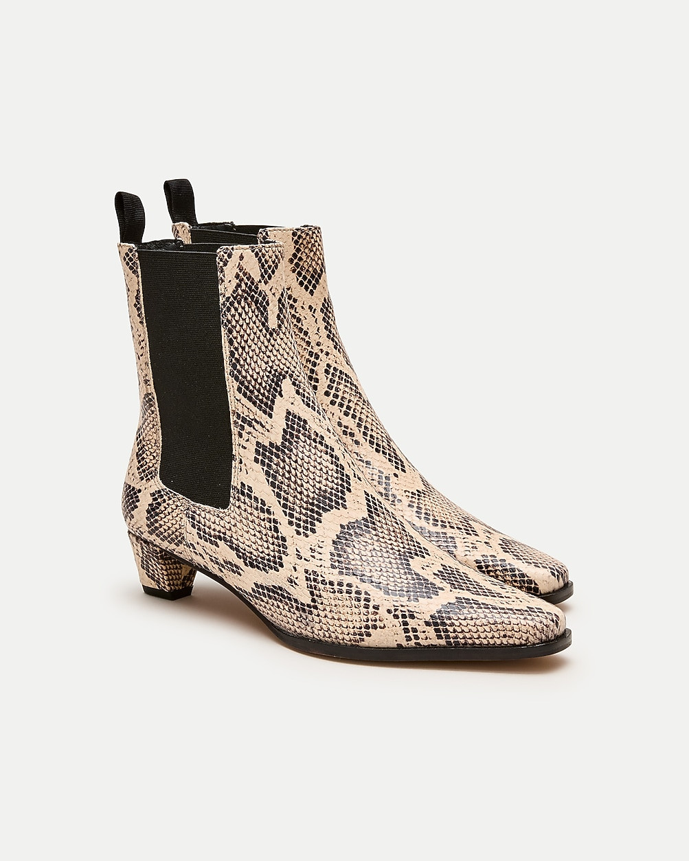 Chelsea pull-on boots in snake-embossed leather | J. Crew US
