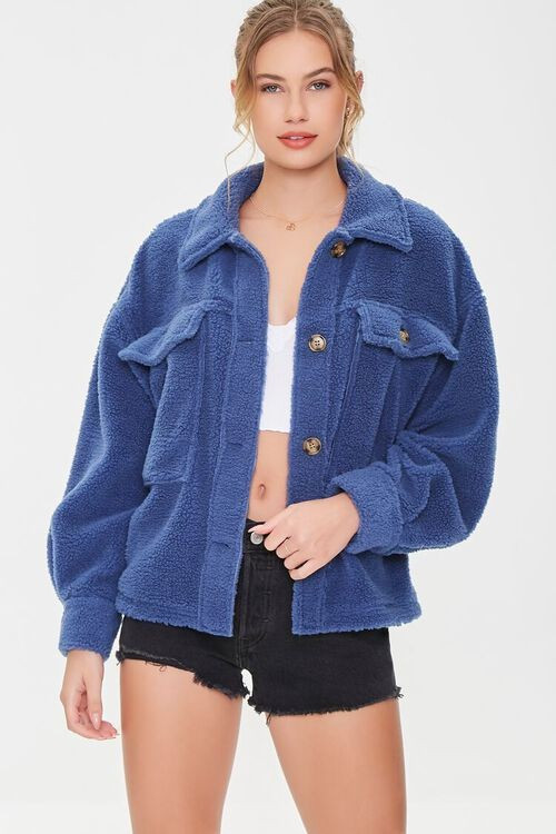 Faux Shearling Button-Front Jacket | Forever 21 (US)