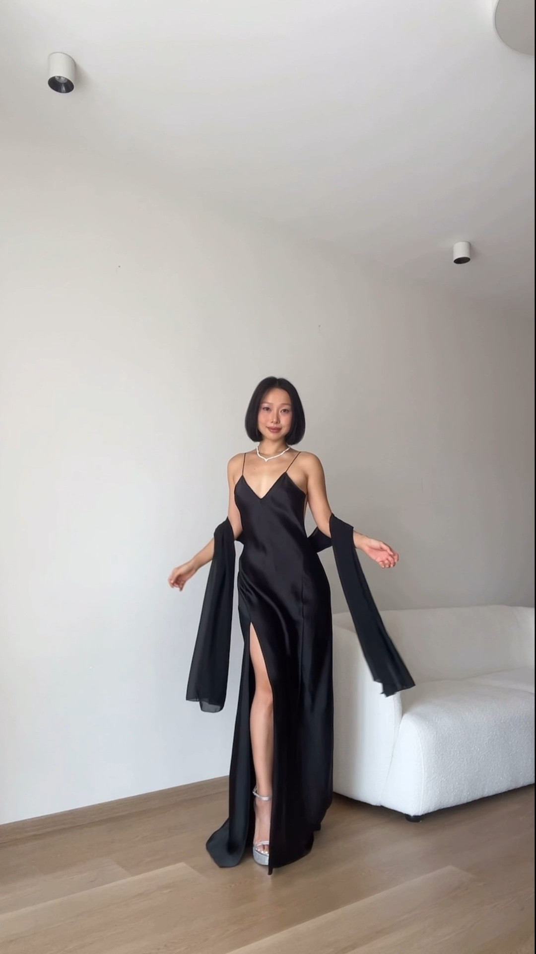 keep or return? it's giving 90s red carpet🖤✨ 


 #maxidress
#weddingguestdress
#backlessdress timeless loose silk dress black satin maxi dress chic beach vacation dress elegant style zara dresss

#LTKStyleTip #LTKParties #LTKSeasonal