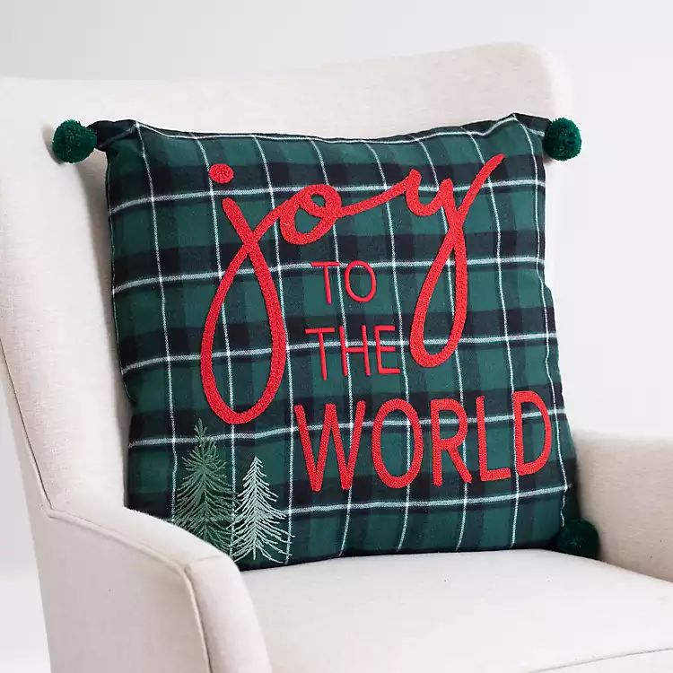 New!Joy to the World Embellished Pillow | Kirkland's Home