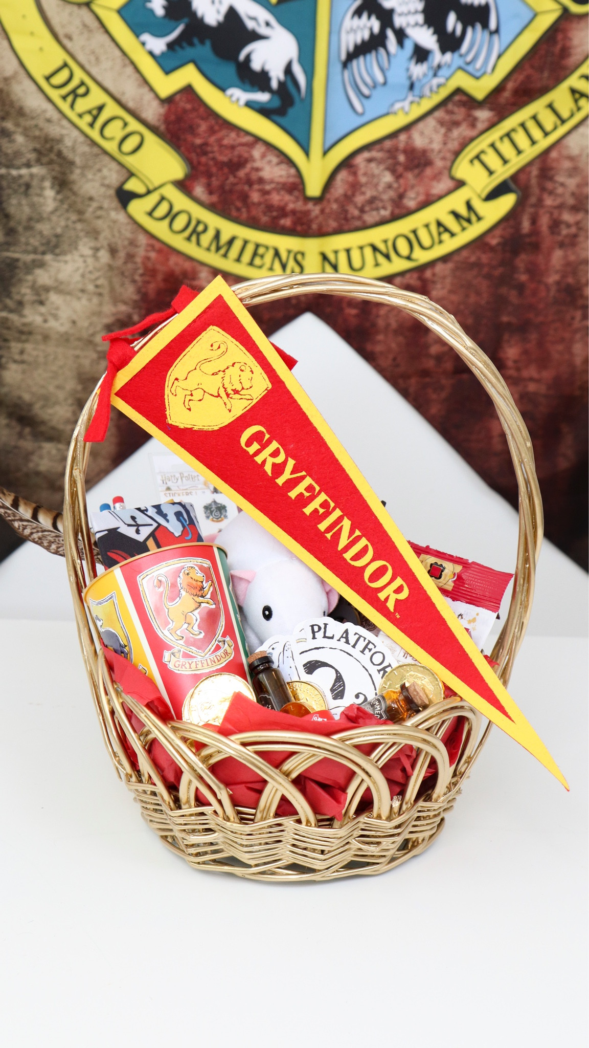 Harry Potter Boo Basket - Hogwarts House Gryffindor #boobasket #halloweengiftbasket #halloweenboobasket #harrypottergift 

#LTKFind #LTKkids #LTKSeasonal