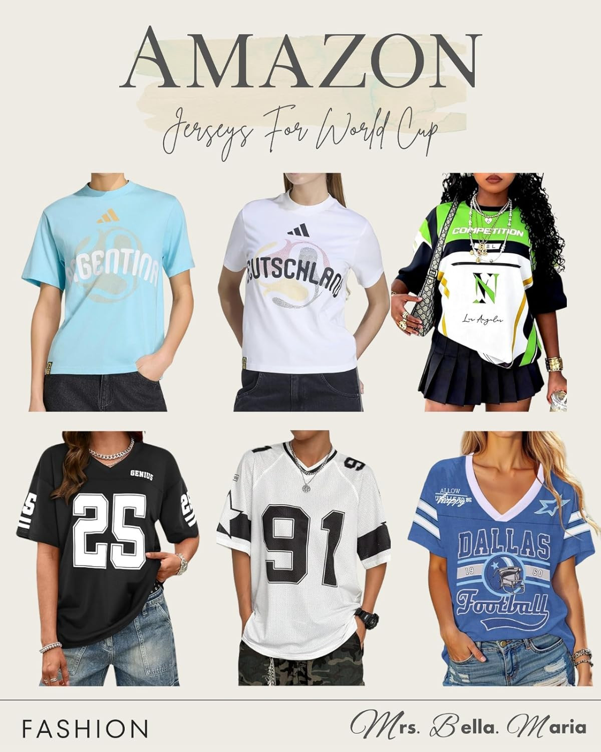 Show your soccer pride with these stylish World Cup jerseys! Perfect for game day or everyday wear. Shop now and score big! #WorldCupFashion
 

 #LTKActive #LTKU #LTKSaleAlert