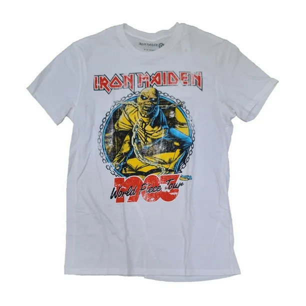 Iron Maiden 1983 World Piece Tour White Graphic T-Shirt - Large | Walmart (US)