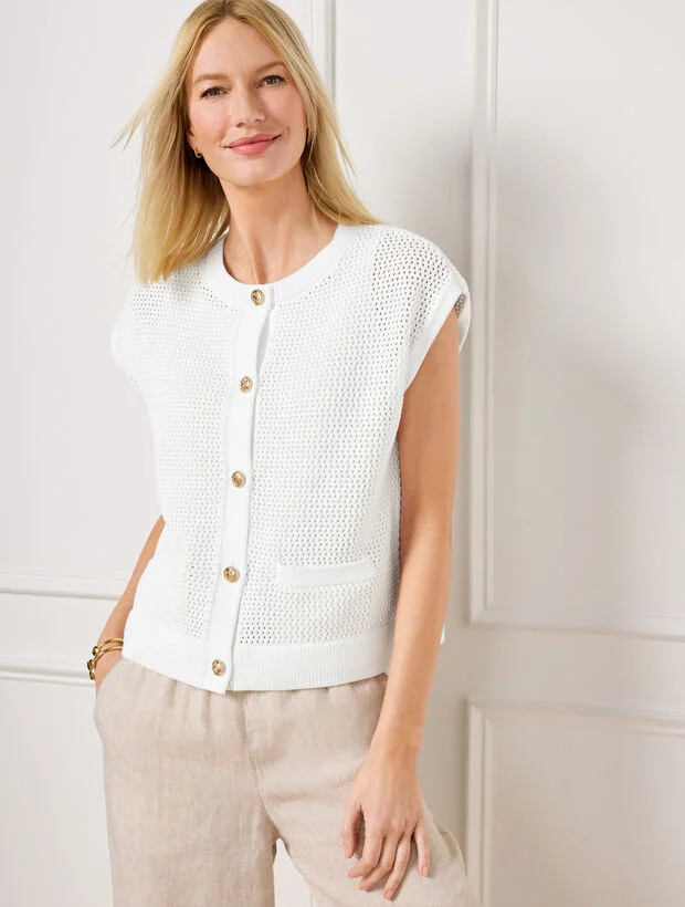 Mesh Stitch Sweater Shell | Talbots