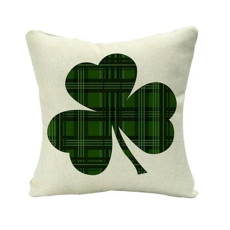 St Patricks Day Pillow Cover Case Shamrock Clover Cushion Cases | Walmart (US)