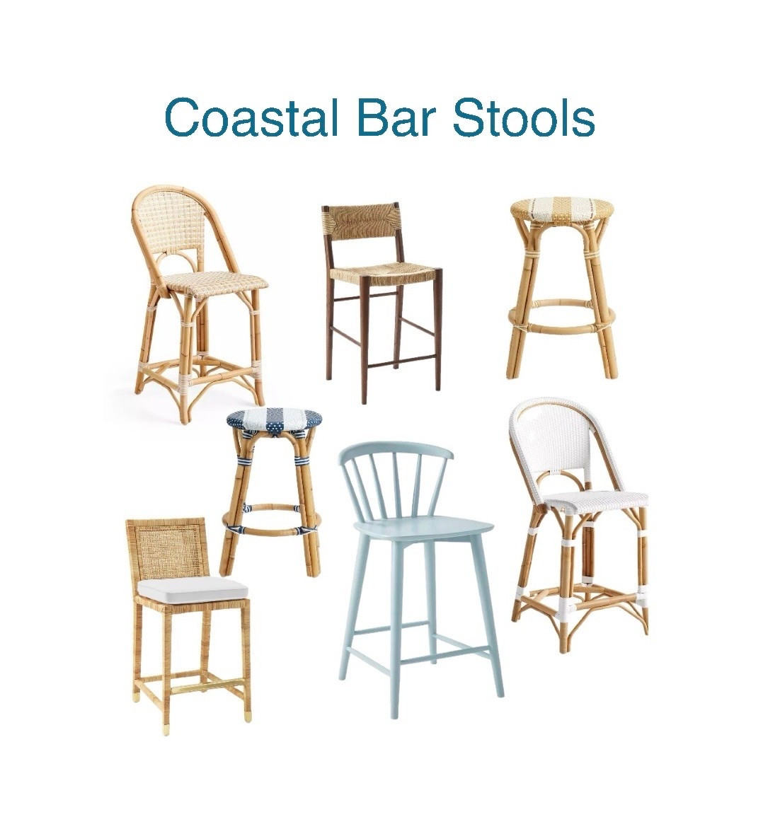 The perfect Bar Stools to finish off a kitchen or bar area. So classic and chic 
#barstool #coastal #sale