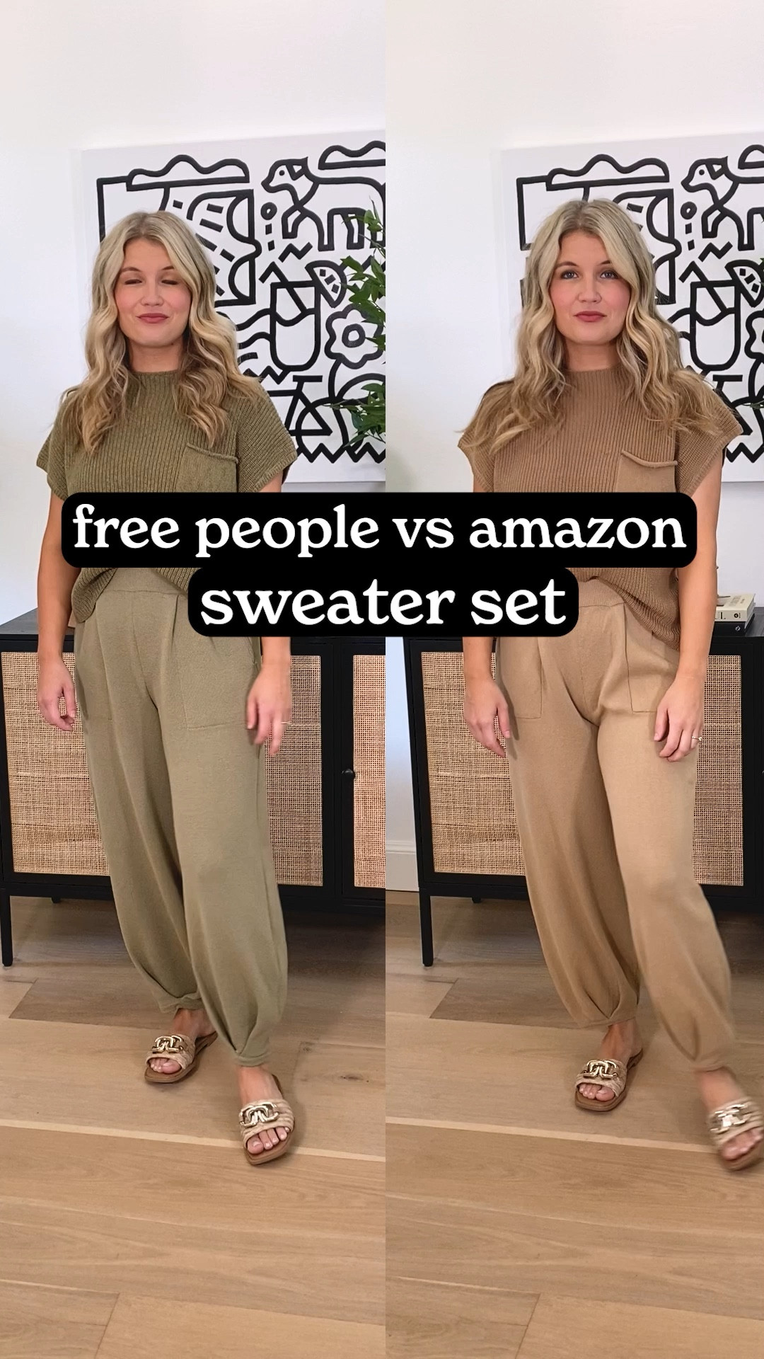 Free people freya sweater set vs a similar set from amazon! 

#LTKsalealert #LTKunder50 #LTKunder100