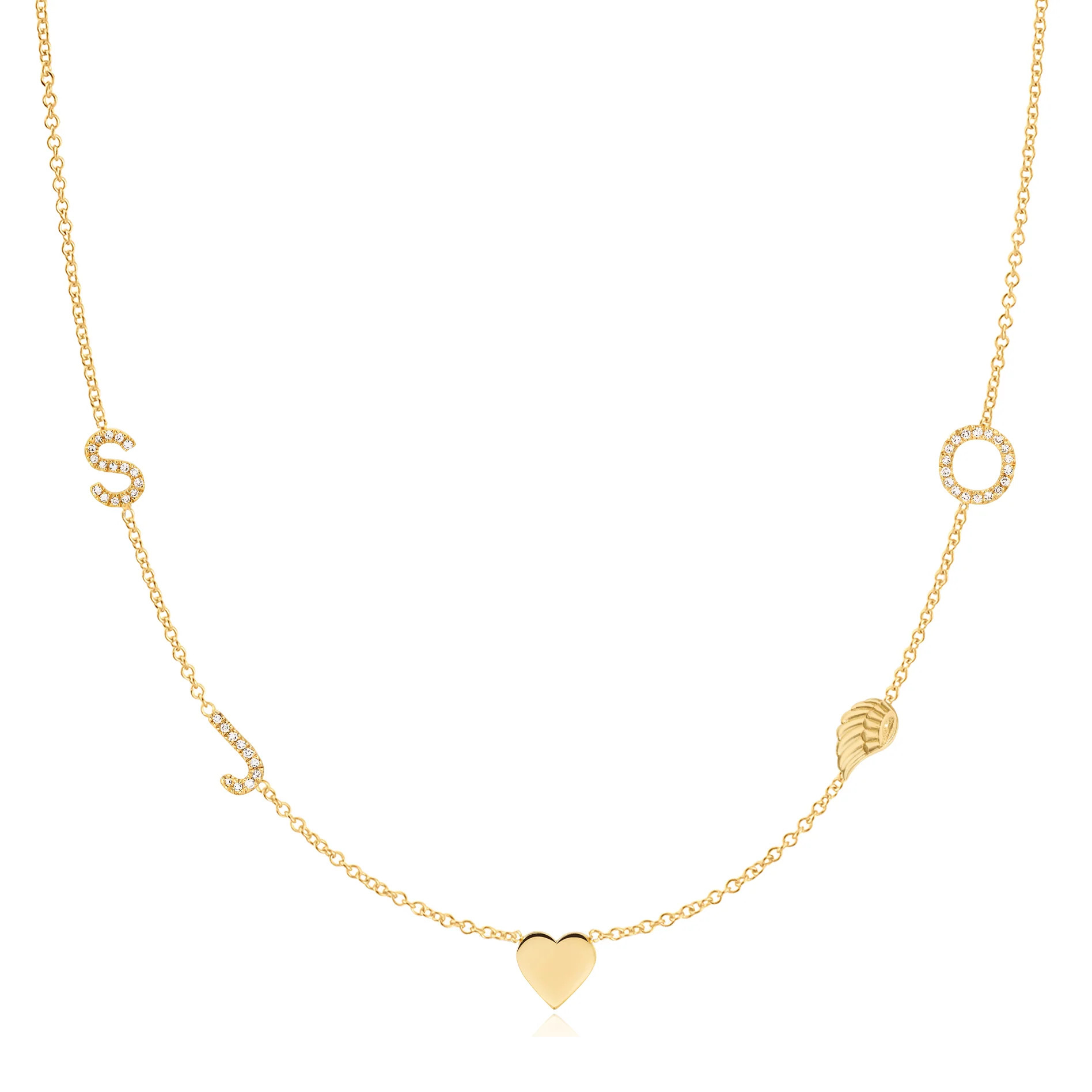 Custom Gold Necklace - 5 Letters | Maya Brenner