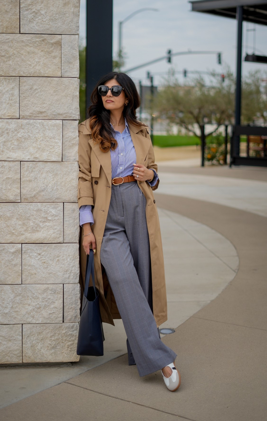 Spring workwear, but make it effortless 🌸 This look pairs a classic trench coat with a striped shirt and wide-leg trousers for that polished, put-together feel—without sacrificing comfort. I styled it with comfy shoes and my Ted Baker bag to keep it practical for full workdays, commutes, and everything in between. It’s the kind of outfit that works from morning meetings to after-work plans. Linking everything (plus affordable options) to recreate this easy spring office look.


spring work outfit women, trench coat outfit work, striped shirt outfit women, wide leg work pants outfit, comfortable office outfit, Ted Baker bag outfit

#SpringWorkwear
#OfficeOutfitInspo
#CorporateChic
#WorkingWomenStyle
#EffortlessStyle
#abercrombie
@abercrombie 


#LTKWorkwear #LTKMidsize #LTKootd